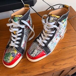 Christian Louboutin Orlato High Top Sequin/Graffiti Edition